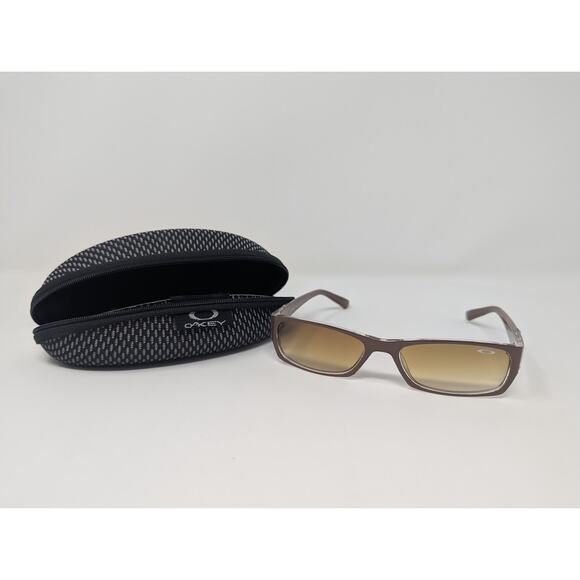 VTG Oakley Sunglasses Logo Frames Translucent/Black ZX 2449 w/ Case USA ** - Picture 1 of 10